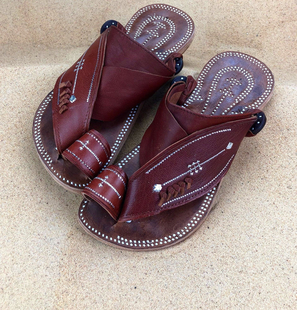 Mens Brown Leather Sandals ~ SandCruisers ~ Traditional Arabian Sandals ~ Great for Outdoors, Beaches, Parks, Lakes and Earthing!