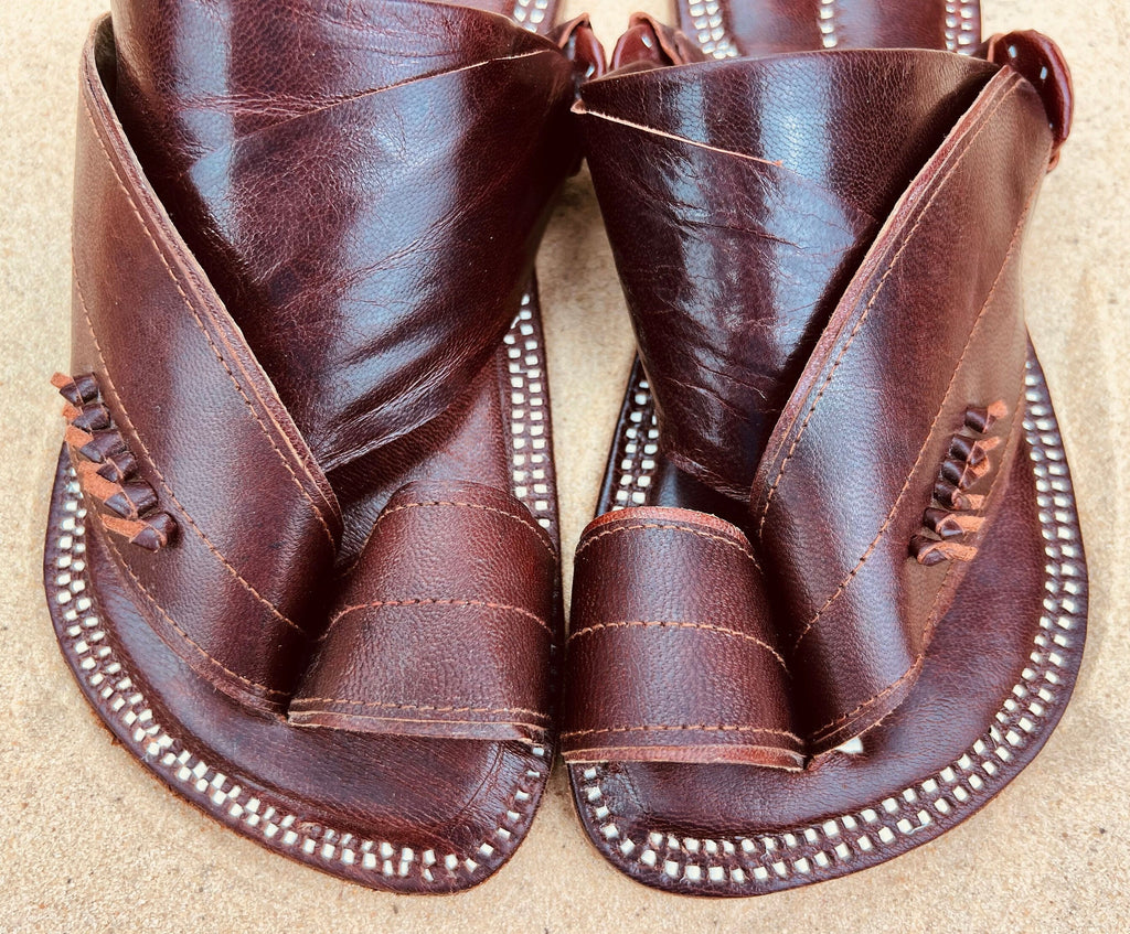 Mens Brown Leather Sandals ~ SandCruisers ~ Traditional Arabian Sandals ~ Great for Outdoors, Beaches, Parks, Lakes, Pools & Parties!