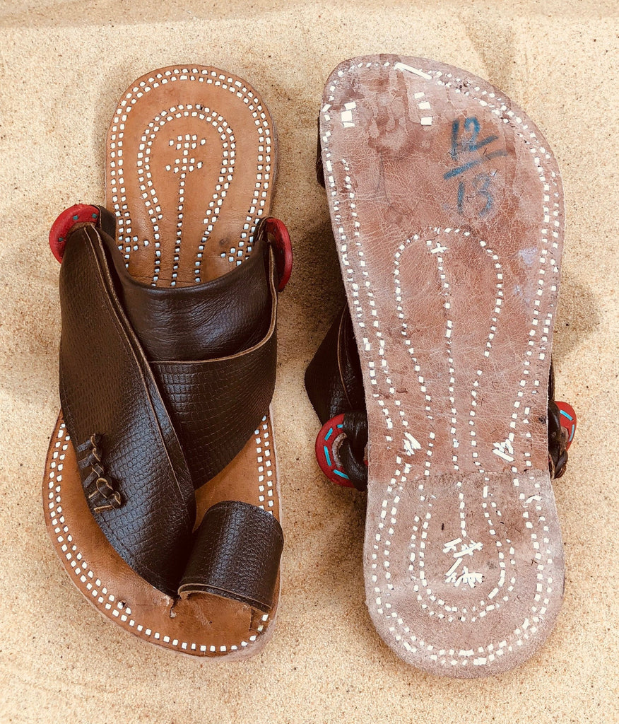 Mens Brown Leather Sandals ~ SandCruisers ~ Traditional Arabian Sandals ~ Great for Outdoors, Beaches, Parks, Lakes and Earthing!