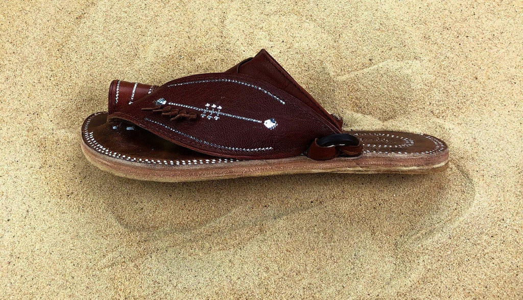 Mens Brown Leather Sandals ~ SandCruisers ~ Traditional Arabian Sandals ~ Great for Outdoors, Beaches, Parks, Lakes and Earthing!