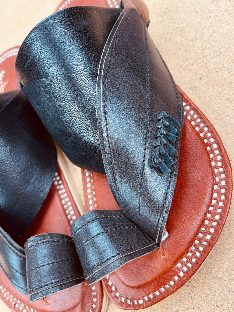 Mens Black Leather Sandals ~ SandCruisers ~ Traditional Arabian Sandals ~ Great for Outdoors, Beaches, Parks, Lakes, Pools & Parties!