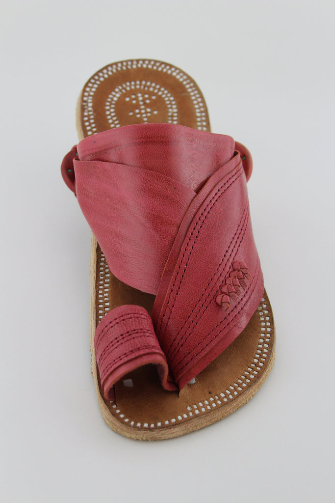 Mens Pink Leather Sandals ~ SandCruisers ~ Traditional Arabian Sandals ~ Handmade Great for Outdoors, Beaches, Parks, Lakes and Earthing!