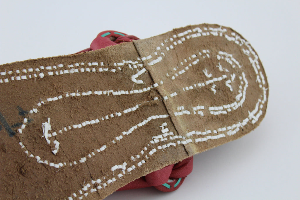 Mens Pink Leather Sandals ~ SandCruisers ~ Traditional Arabian Sandals ~ Handmade Great for Outdoors, Beaches, Parks, Lakes and Earthing!