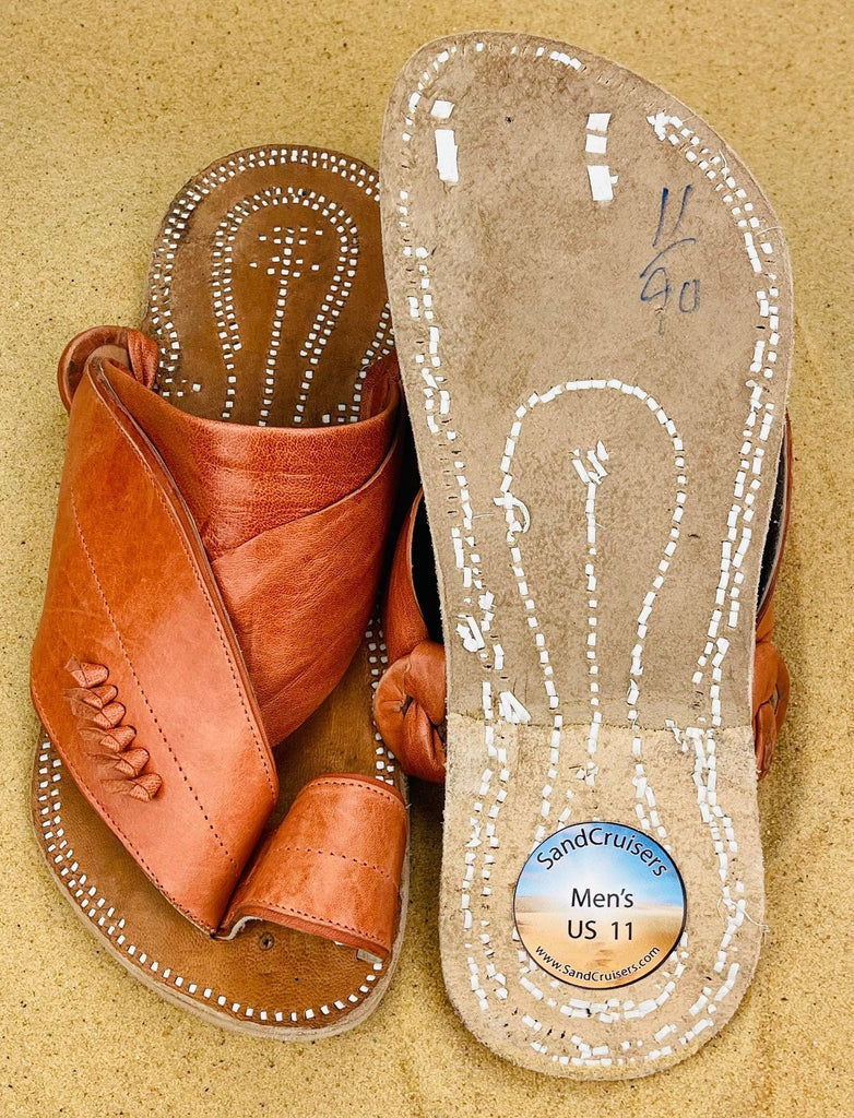 Mens Camel Colored Leather Sandals ~ SandCruisers ~ Traditional Arabian Sandals ~ Great for Outdoors, Beaches, Parks, Lakes and Earthing!