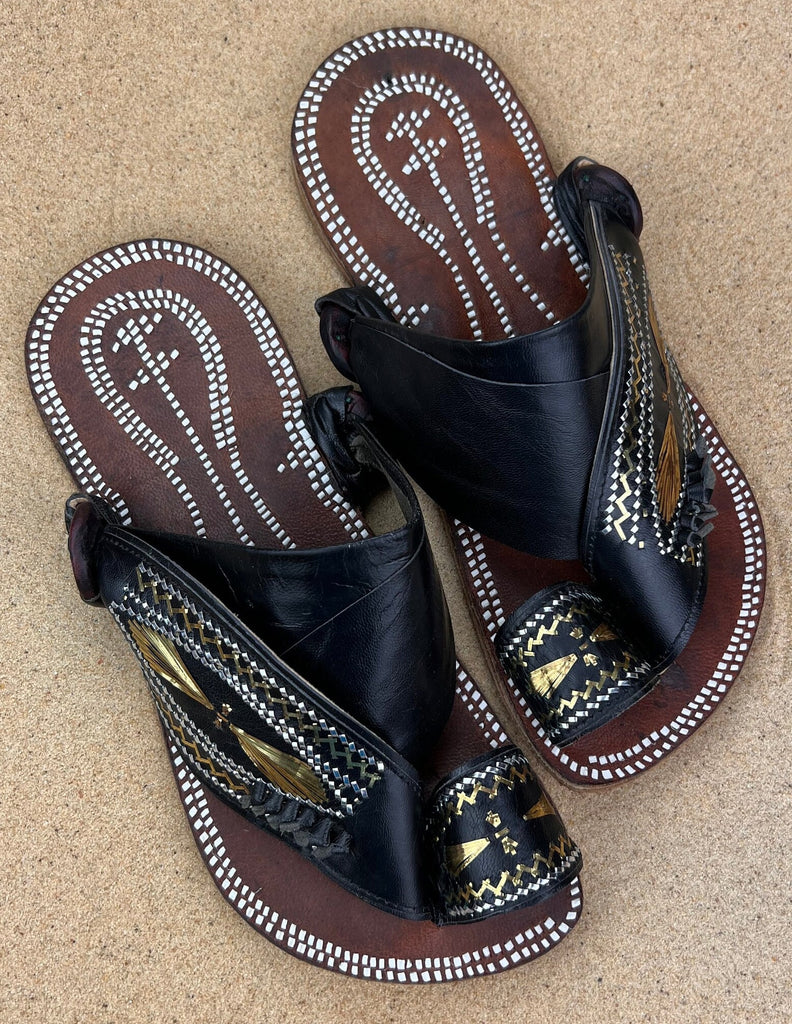 Mens Black Leather Sandals ~ SandCruisers ~ Handmade Traditional Arabian Sandals ~ Great for Outdoors, Beaches, Parks, Lakes and Earthing!