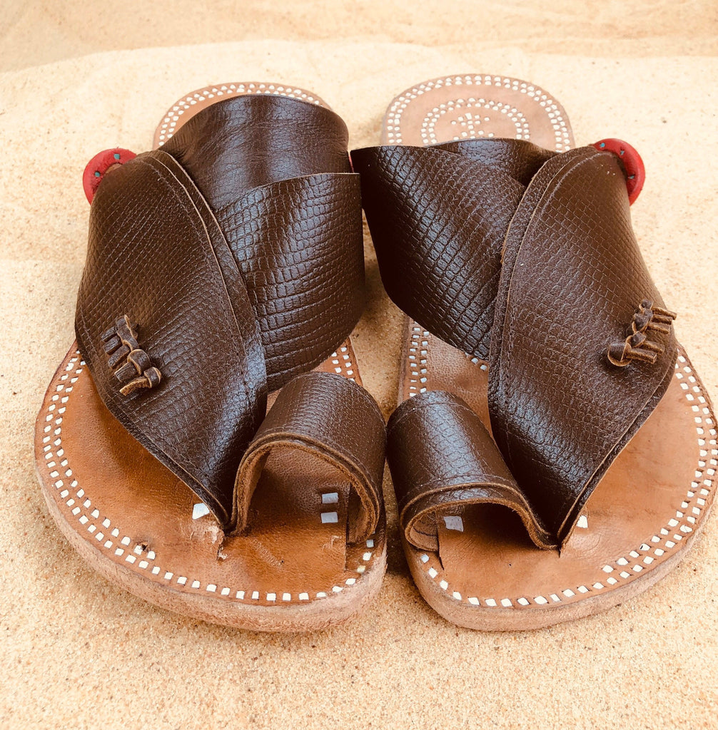 Mens Brown Leather Sandals ~ SandCruisers ~ Traditional Arabian Sandals ~ Great for Outdoors, Beaches, Parks, Lakes and Earthing!