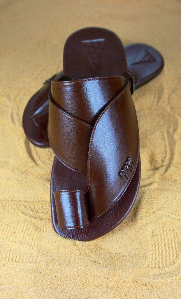 Mens Brown Vegan Leather Sandals ~ SandCruisers ~ Traditional Arabian Sandals ~ Great for Outdoors, Beaches, Parks, Lakes, Pools & Parties!