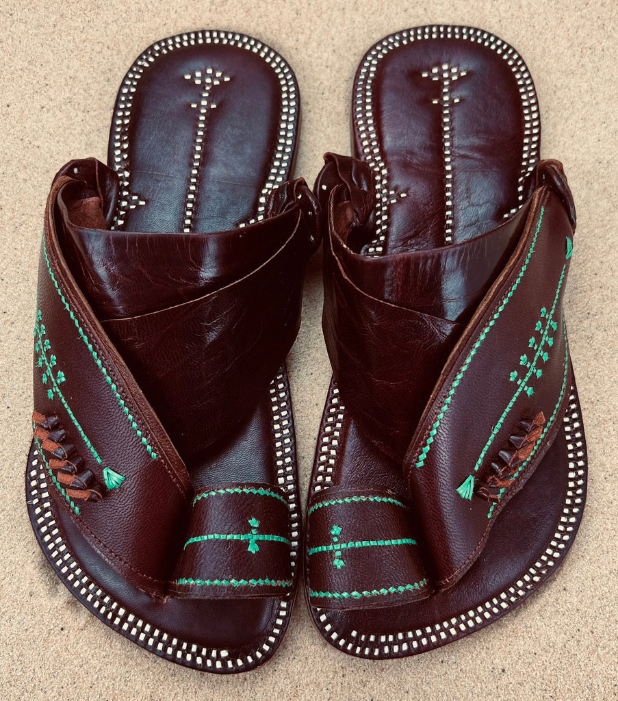 Mens Brown Leather Sandals ~ SandCruisers ~ Traditional Arabian Sandals ~ Great for Outdoors, Beaches, Parks, Lakes, Pools & Parties!