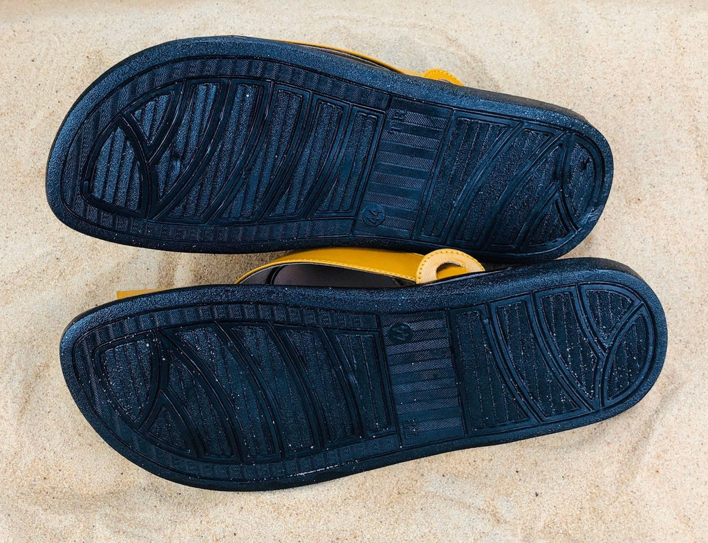 Mens Yellow Vegan Leather Sandals ~ SandCruisers ~ Traditional Arabian Sandals ~ Great for Outdoors, Beaches, Parks, Lakes, Pools!