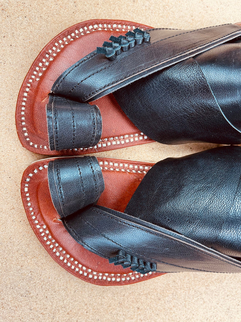 Mens Black Leather Sandals ~ SandCruisers ~ Traditional Arabian Sandals ~ Great for Outdoors, Beaches, Parks, Lakes, Pools & Parties!