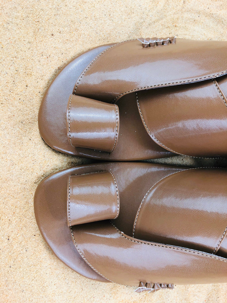 Mens Brown Vegan Leather Sandals ~ SandCruisers ~ Traditional Arabian Sandals ~ Great for Outdoors, Beaches, Parks, Lakes, Pools & Parties!
