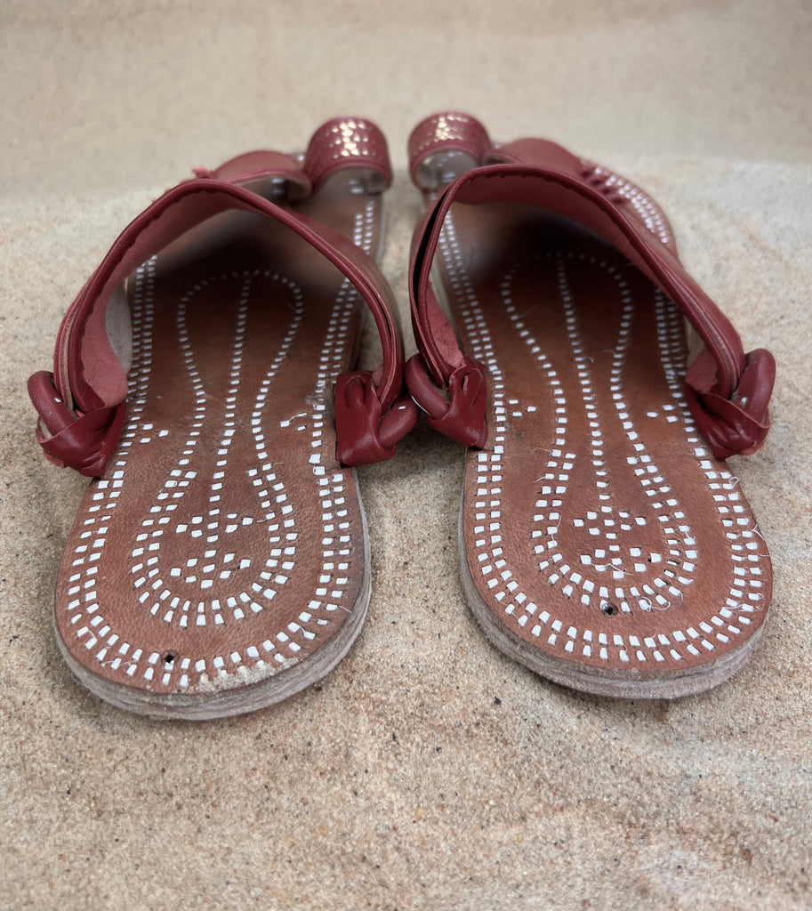 Womens Red Leather Sandals ~ SandCruisers ~ Handmade Traditional Arabian Sandals ~ Great for Outdoors, Beaches, Parks, Lakes and Earthing!