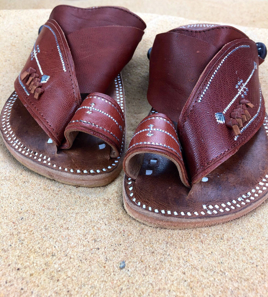 Mens Brown Leather Sandals ~ SandCruisers ~ Traditional Arabian Sandals ~ Great for Outdoors, Beaches, Parks, Lakes and Earthing!