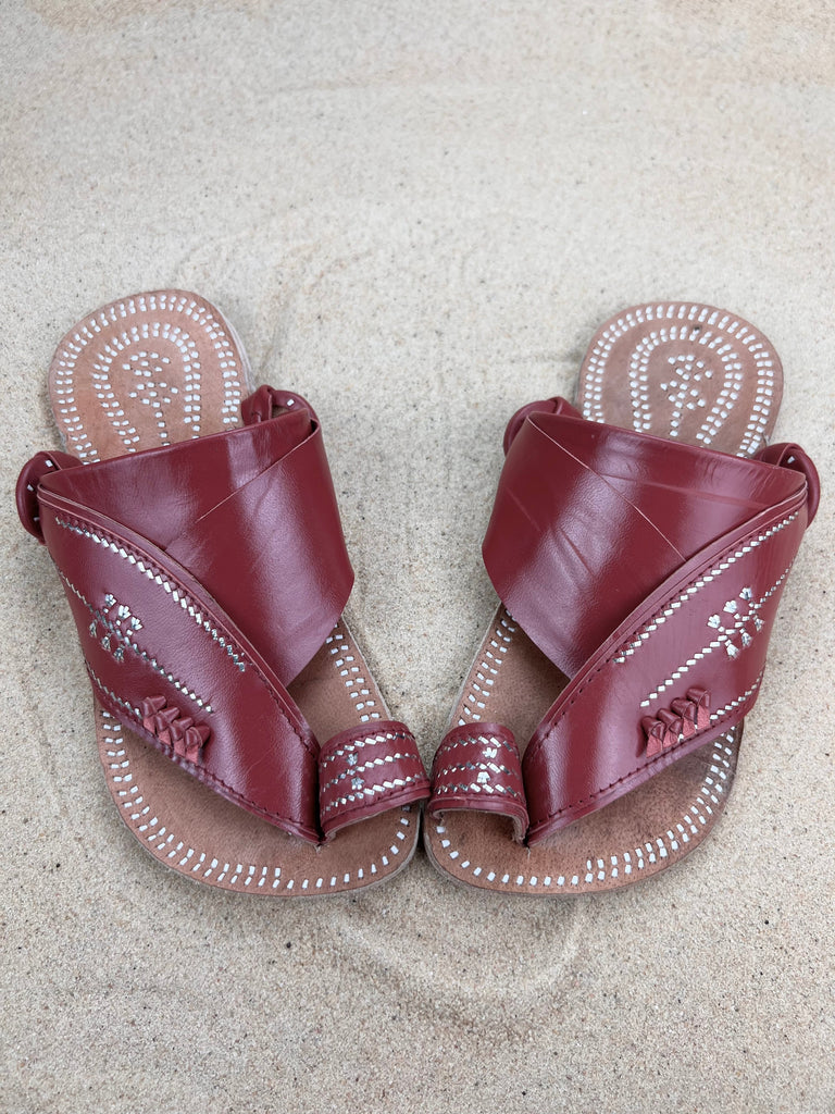 Womens Red Leather Sandals ~ SandCruisers ~ Handmade Traditional Arabian Sandals ~ Great for Outdoors, Beaches, Parks, Lakes and Earthing!