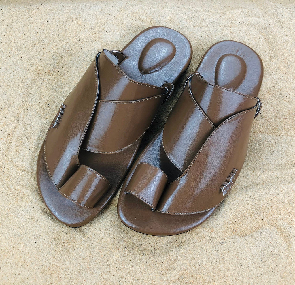 Mens Brown Vegan Leather Sandals ~ SandCruisers ~ Traditional Arabian Sandals ~ Great for Outdoors, Beaches, Parks, Lakes, Pools & Parties!