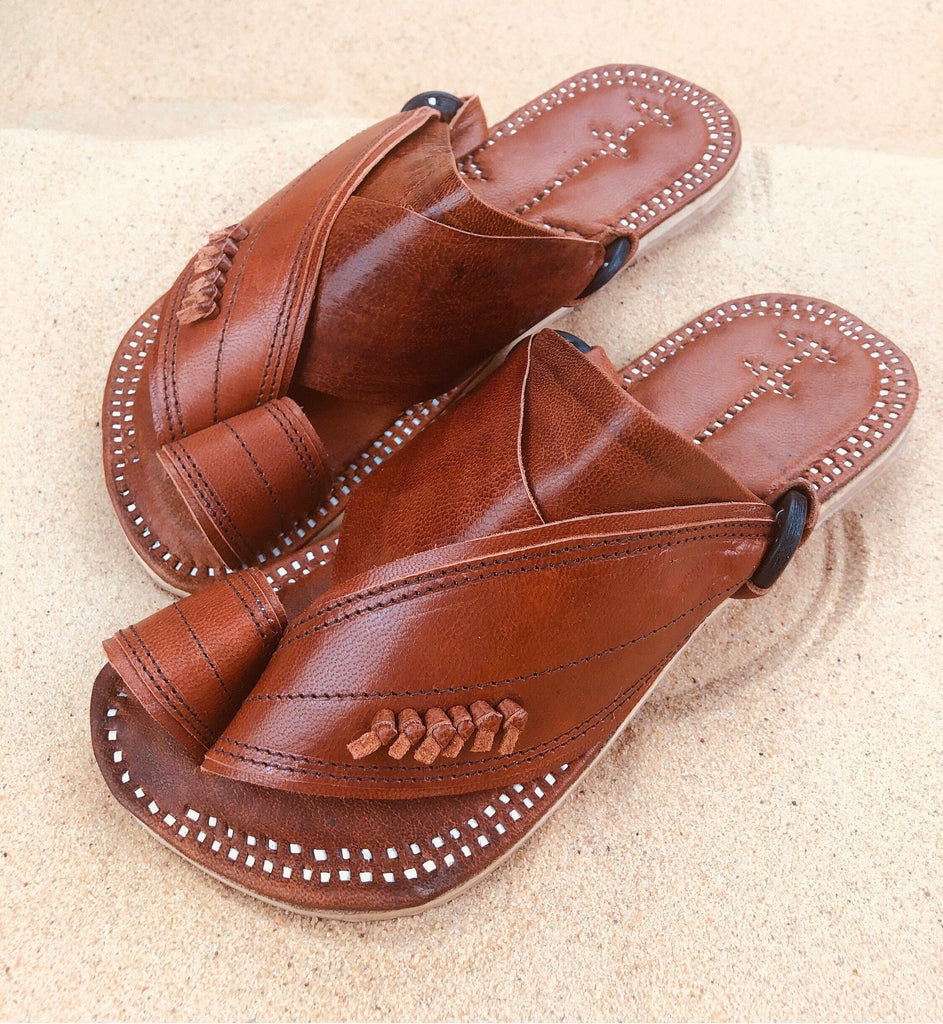 Womens Brown Leather Sandals ~ SandCruisers ~ Traditional Arabian Sandals ~ Great for Outdoors, Beaches, Parks, Lakes, Pools & Parties!