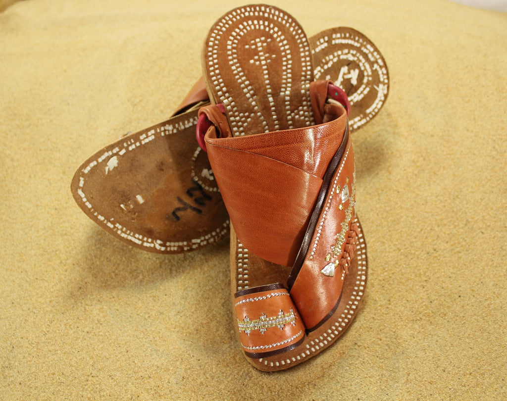 Mens Camel-Colored Leather Sandals ~ SandCruisers ~ Traditional Arabian Sandals ~ Great for Outdoors, Beaches, Parks, Lakes and Earthing!