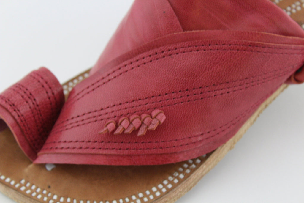 Mens Pink Leather Sandals ~ SandCruisers ~ Traditional Arabian Sandals ~ Handmade Great for Outdoors, Beaches, Parks, Lakes and Earthing!