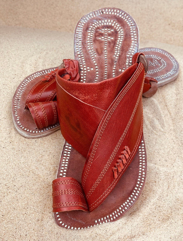 Mens Brown Leather Sandals ~ SandCruisers ~ Traditional Arabian Sandals ~ Handmade Great for Outdoors, Beaches, Parks, Lakes and Earthing!