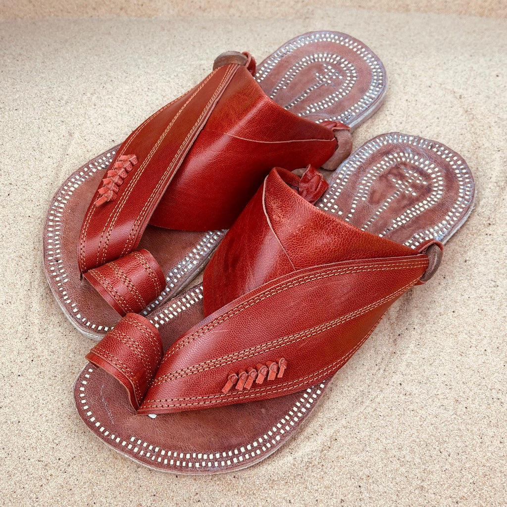 Mens Brown Leather Sandals ~ SandCruisers ~ Traditional Arabian Sandals ~ Handmade Great for Outdoors, Beaches, Parks, Lakes and Earthing!