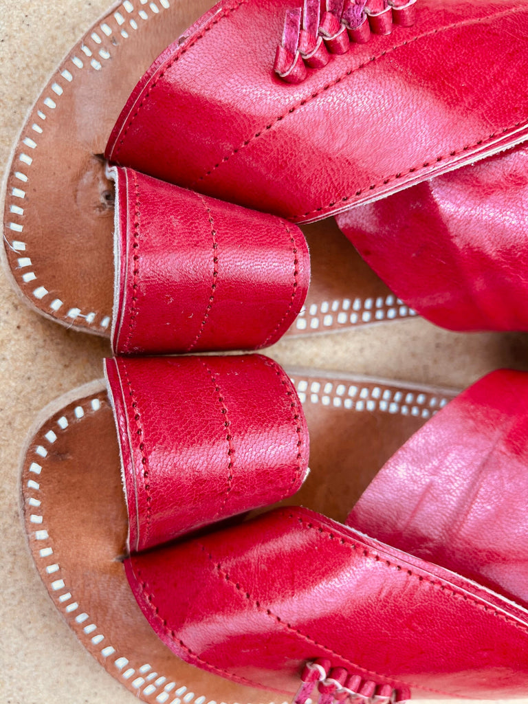 Mens Red Leather Sandals ~ SandCruisers ~ Handmade Traditional Arabian Sandals ~ Great for Outdoors, Beaches, Parks, Lakes and Earthing!