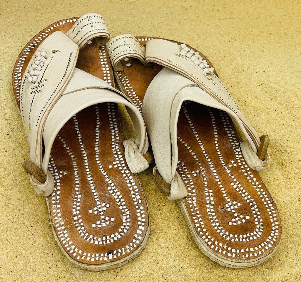 Womens Cream Leather Sandals ~ SandCruisers ~ Handmade Traditional Arabian Sandals ~ Great for Outdoors, Beaches, Parks, Lakes and Earthing!