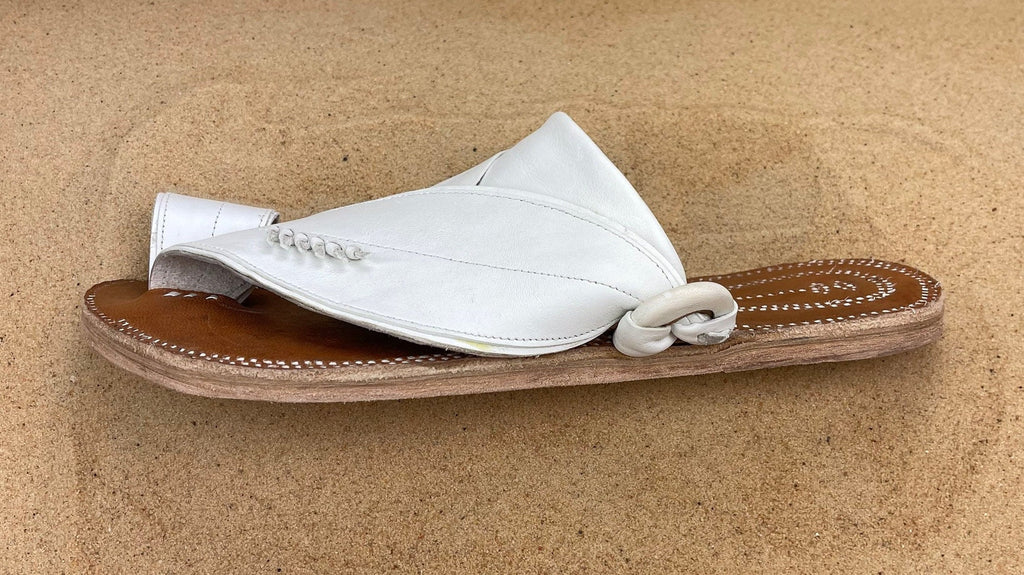 Mens White Leather Sandals ~ SandCruisers ~ Handmade Traditional Arabian Sandals ~ Great for Outdoors, Beaches, Parks, Lakes and Earthing!