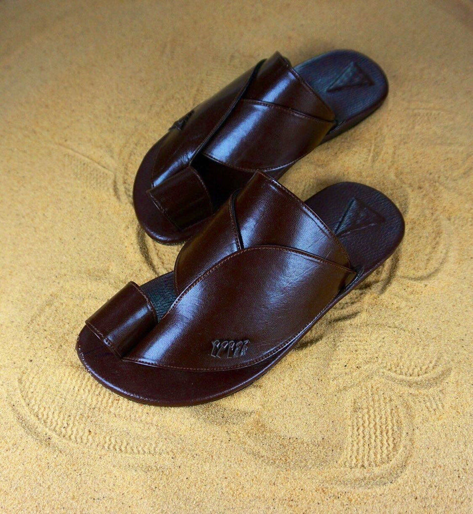 Mens Brown Vegan Leather Sandals ~ SandCruisers ~ Traditional Arabian Sandals ~ Great for Outdoors, Beaches, Parks, Lakes, Pools & Parties!