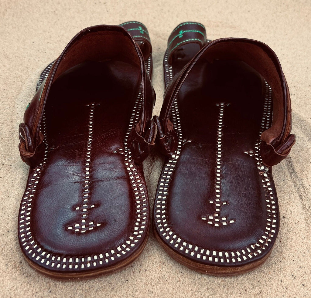 Mens Brown Leather Sandals ~ SandCruisers ~ Traditional Arabian Sandals ~ Great for Outdoors, Beaches, Parks, Lakes, Pools & Parties!