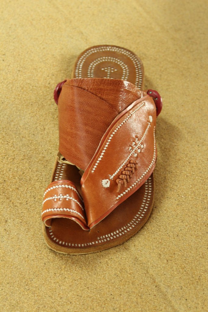 Mens Camel-Colored Leather Sandals ~ SandCruisers ~ Traditional Arabian Sandals ~ Great for Outdoors, Beaches, Parks, Lakes and Earthing!