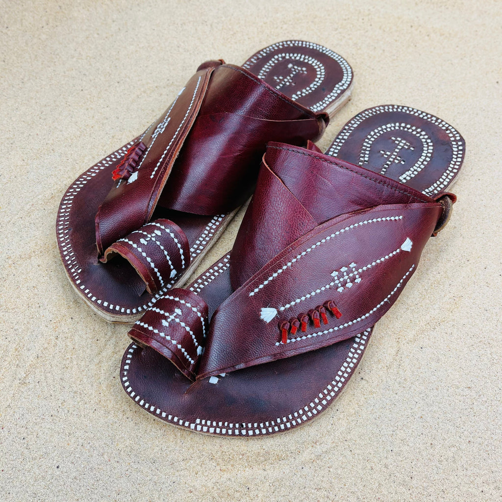 Mens Brown Leather Sandals ~ SandCruisers ~ Handmade Traditional Arabian Sandals ~ Great for Outdoors, Beaches, Parks, Lakes and Earthing!