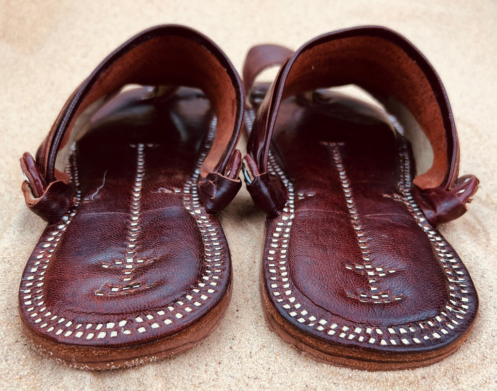 Mens Brown Leather Sandals ~ SandCruisers ~ Traditional Arabian Sandals ~ Great for Outdoors, Beaches, Parks, Lakes, Pools & Parties!