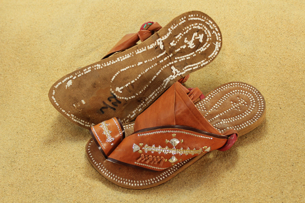 Mens Camel-Colored Leather Sandals ~ SandCruisers ~ Traditional Arabian Sandals ~ Great for Outdoors, Beaches, Parks, Lakes and Earthing!