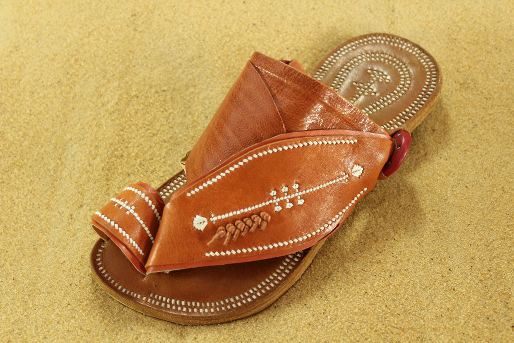 Mens Camel-Colored Leather Sandals ~ SandCruisers ~ Traditional Arabian Sandals ~ Great for Outdoors, Beaches, Parks, Lakes and Earthing!