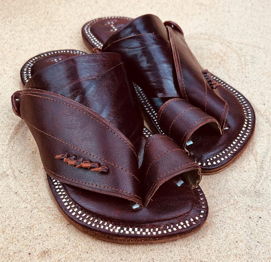Mens Brown Leather Sandals ~ SandCruisers ~ Traditional Arabian Sandals ~ Great for Outdoors, Beaches, Parks, Lakes, Pools & Parties!