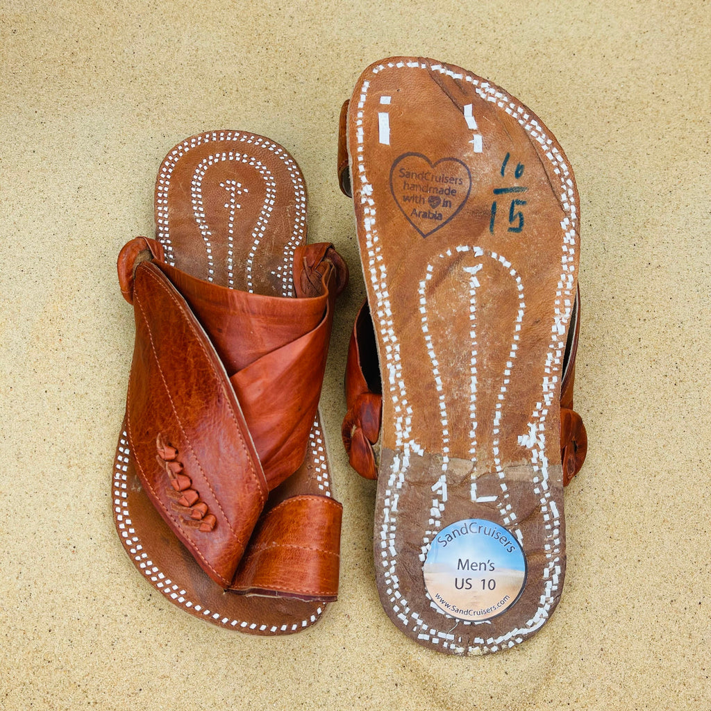 Mens Brown Leather Sandals ~ SandCruisers ~ Handmade Traditional Arabian Sandals ~ Great for Outdoors, Beaches, Parks, Lakes and Earthing!