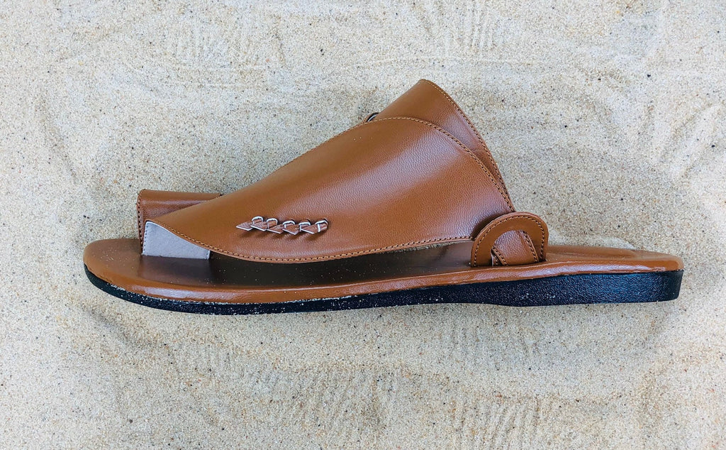 Mens Caramel Vegan Leather Sandals ~ SandCruisers ~ Traditional Arabian Sandals ~ Great for Outdoors, Beaches, Parks, Pools & Parties!