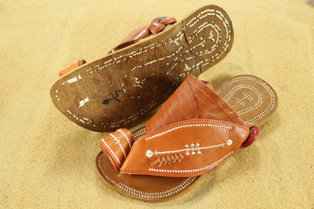 Mens Camel-Colored Leather Sandals ~ SandCruisers ~ Traditional Arabian Sandals ~ Great for Outdoors, Beaches, Parks, Lakes and Earthing!