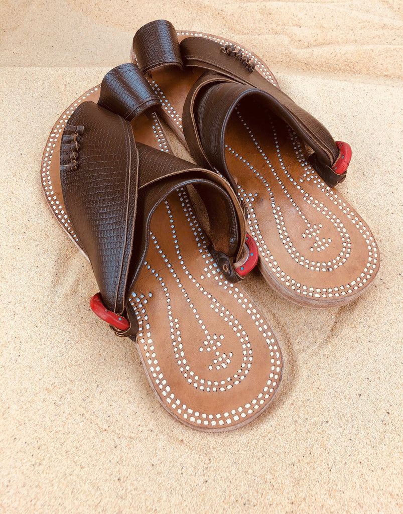 Mens Brown Leather Sandals ~ SandCruisers ~ Traditional Arabian Sandals ~ Great for Outdoors, Beaches, Parks, Lakes and Earthing!