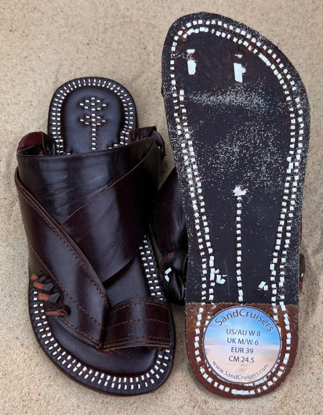 Womens Brown Leather Sandals ~ SandCruisers ~ Traditional Arabian Sandals ~ Great for Outdoors, Beaches, Parks, Lakes, Pools & Parties!