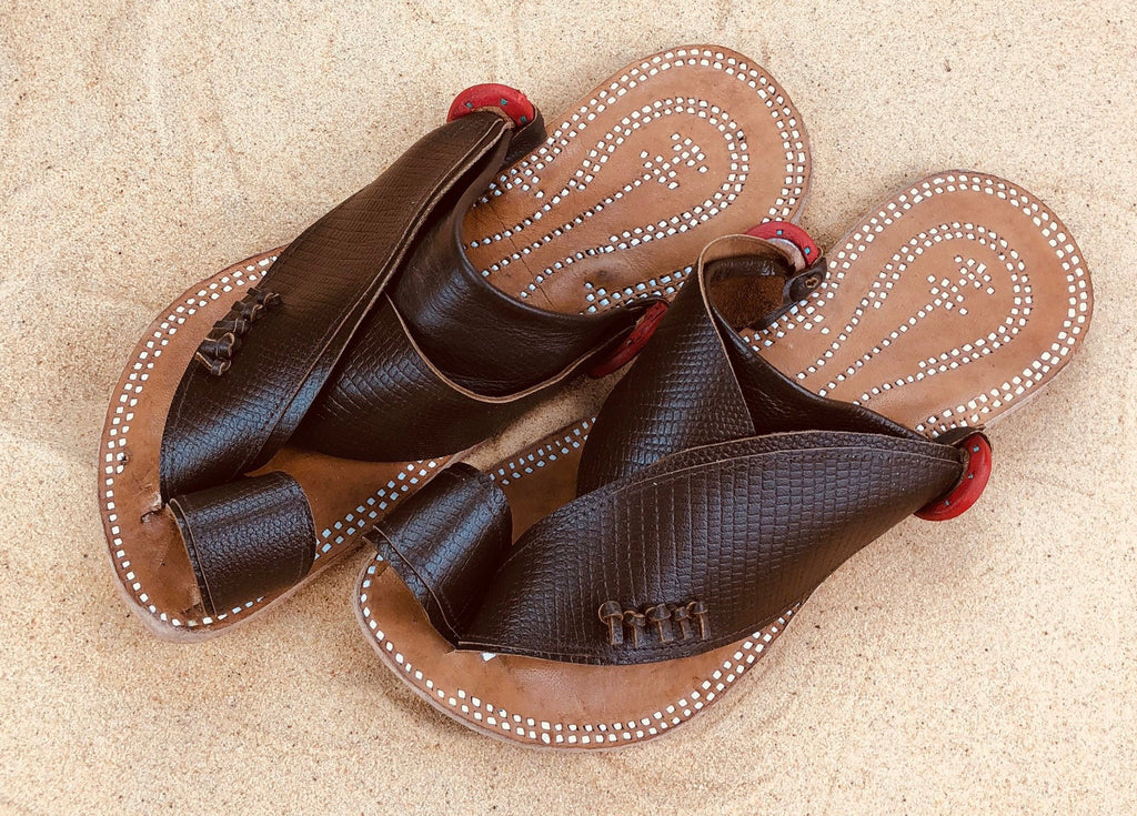 Mens Brown Leather Sandals ~ SandCruisers ~ Traditional Arabian Sandals ~ Great for Outdoors, Beaches, Parks, Lakes and Earthing!