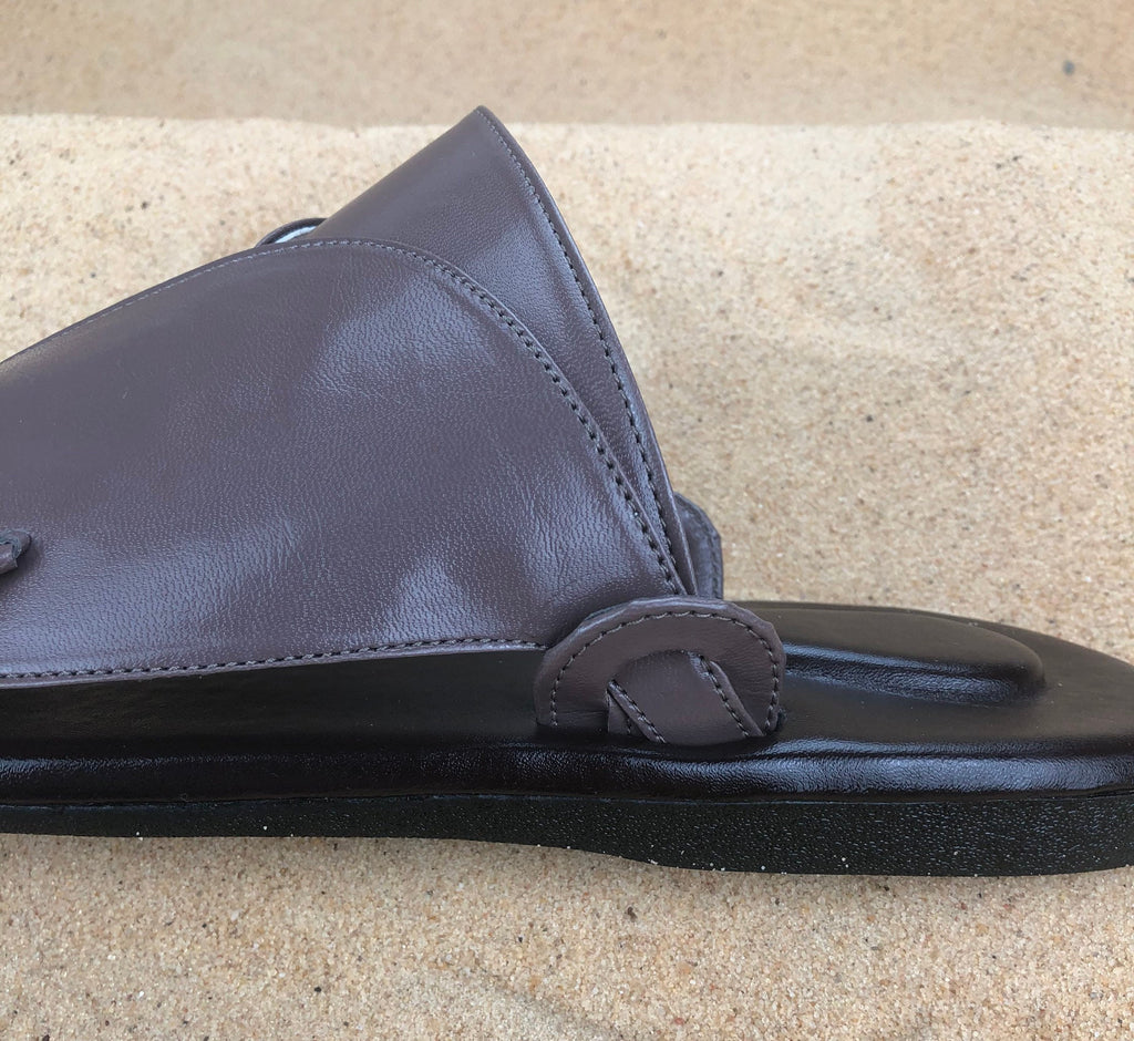 Mens Grey Vegan Leather Sandals ~ SandCruisers ~ Traditional Arabian Sandals ~ Great for Outdoors, Beaches, Parks, Lakes, Pools & Parties!