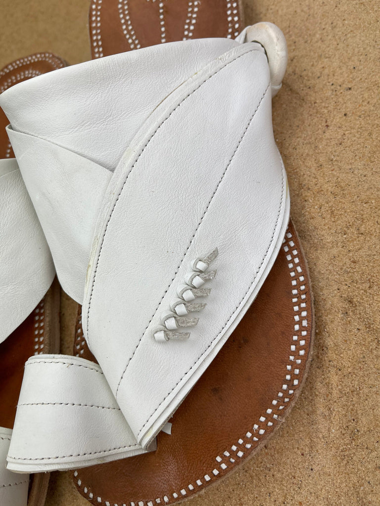Mens White Leather Sandals ~ SandCruisers ~ Handmade Traditional Arabian Sandals ~ Great for Outdoors, Beaches, Parks, Lakes and Earthing!