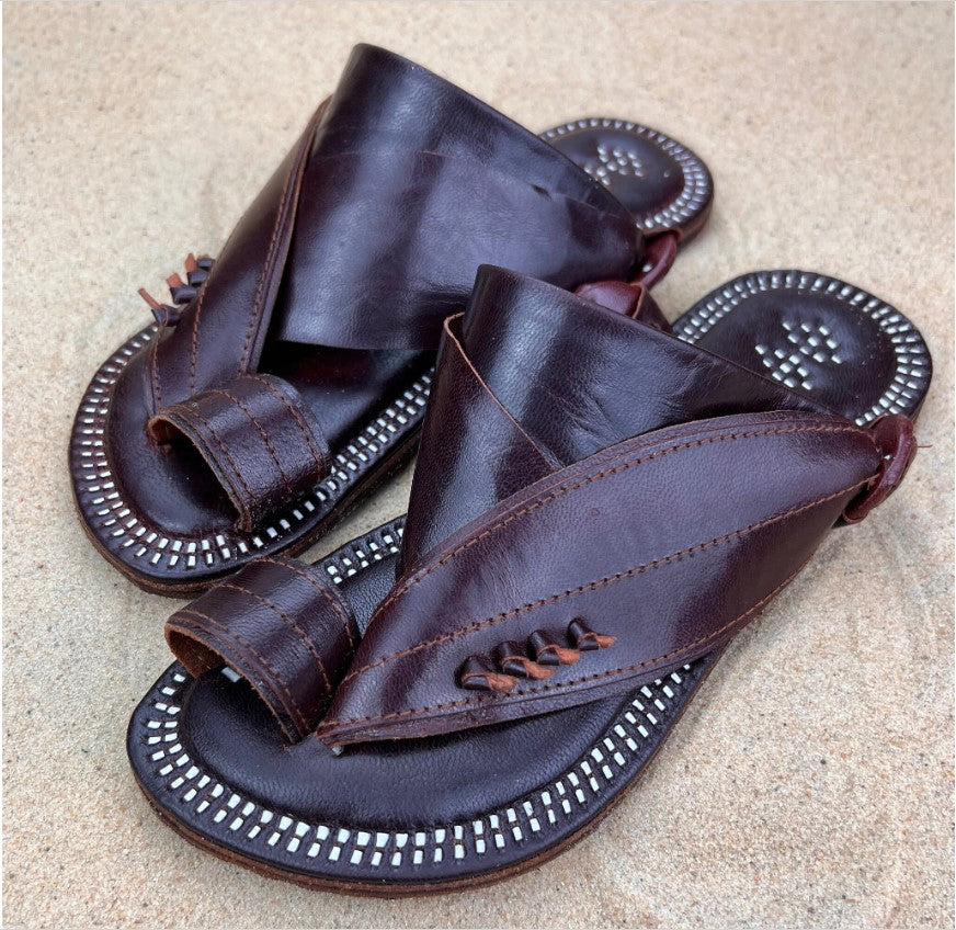 Womens Brown Leather Sandals ~ SandCruisers ~ Traditional Arabian Sandals ~ Great for Outdoors, Beaches, Parks, Lakes, Pools & Parties!